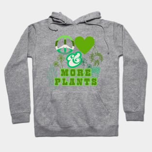 Peace, Love, and More Plants - Retro Pacific Northwest Style Hoodie